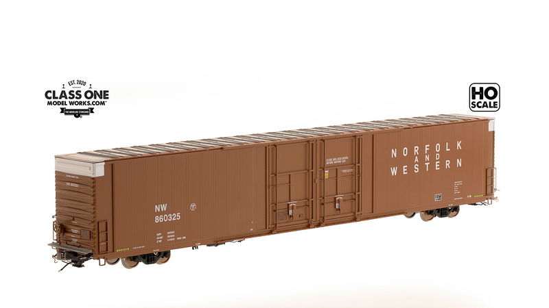 Class One Model Works H.O. Scale FC00338 Thrall 86’ HighCube Boxcar - 4 door NW 860350