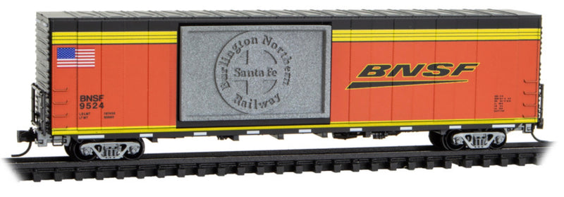 Micro-Trains N Scale 102 00 848 - Boxcar, 60 Foot, High-Cube - Burlington Northern Santa Fe - 9524