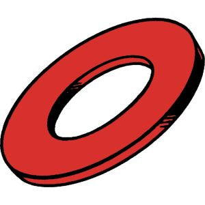 Kadee 208 Red Insulating Fiber Washers .015in Thick