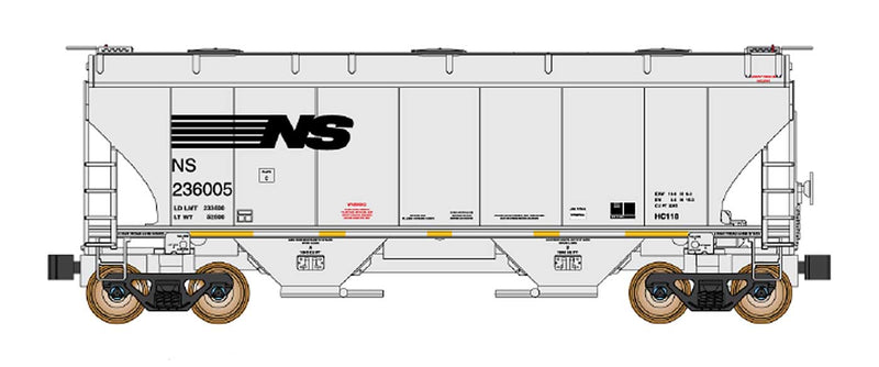 InterMountain N Scale 669002-10 Trinity 3281 Covered Hopper Norfolk Southern 236159