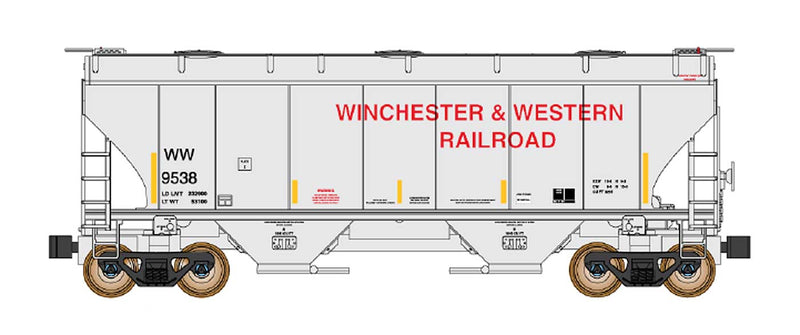 InterMountain N Scale 669003-12 Trinity 3281 Covered Hopper Winchester - Western 9679