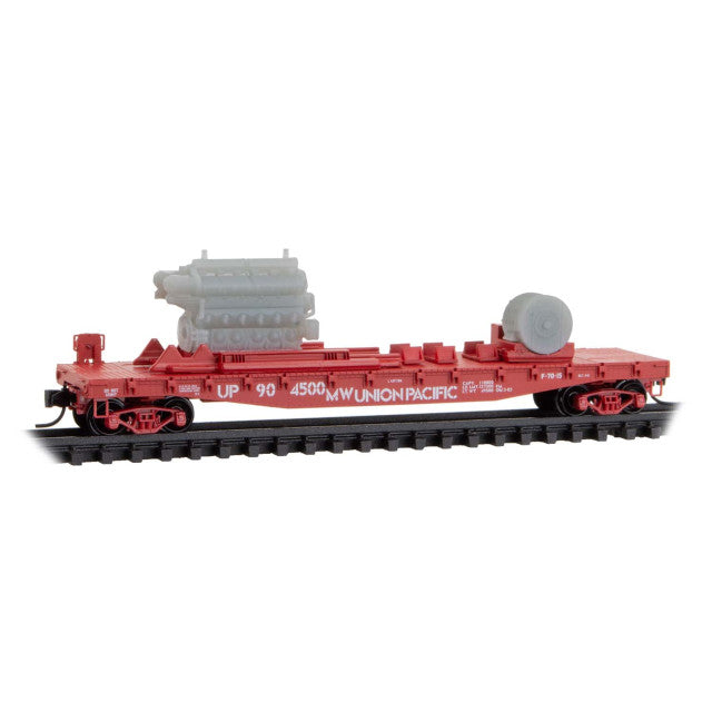 Micro Trains N Scale 045 00 810 50’ Flatcar Fishbelly w Side Mount Brake Wheel Union Pacific 904500