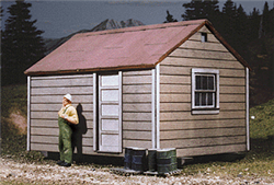 American Model Builders H.O. Scale 710 Lineside Structures Kit pkg 3 Long Bell Lumber Co. Skid Shacks