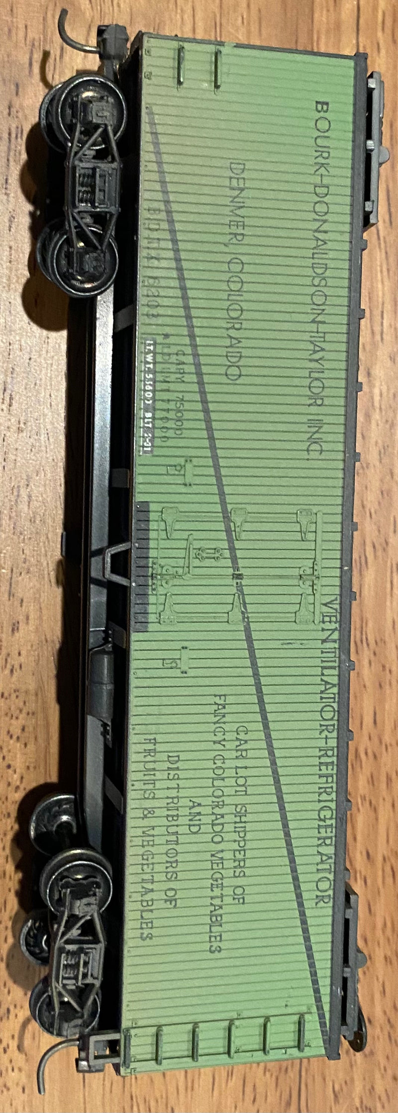 Bourk-Donaldson-Taylor INC Box Car H.O. Scale Road 