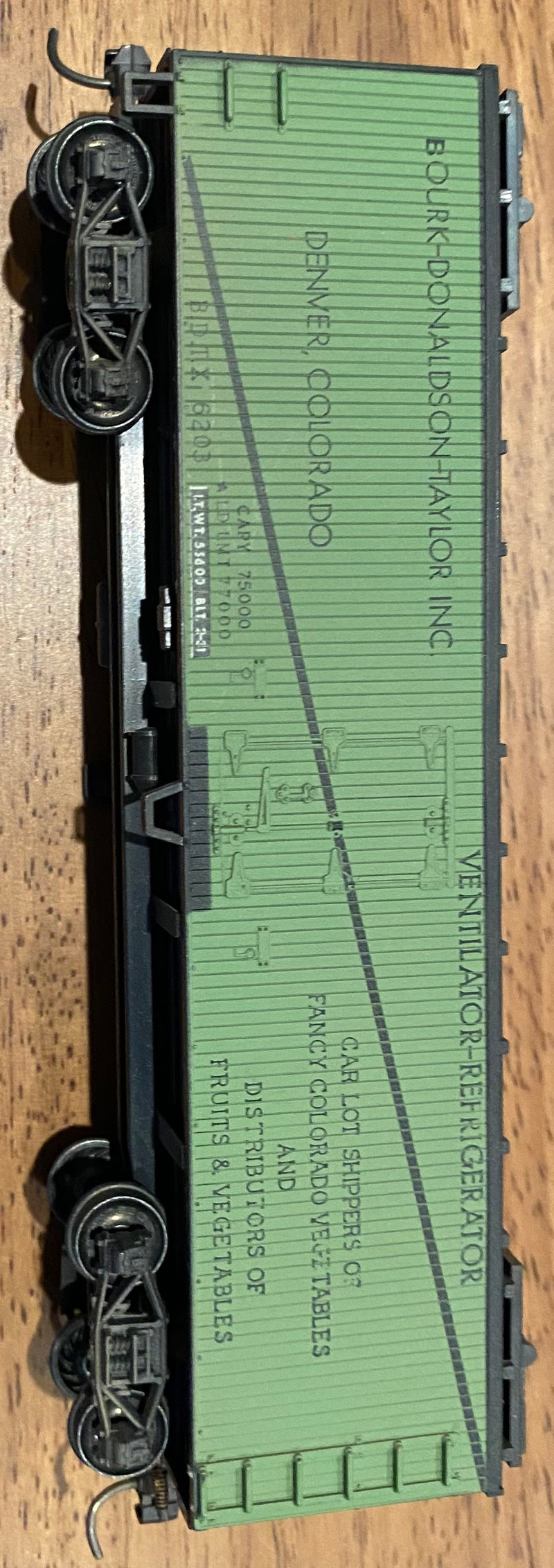 Bourk-Donaldson-Taylor INC Box Car H.O. Scale Road 