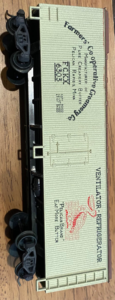 Farmers Co-Operative Creamery Co. Box Car H.O. Scale Road #6303