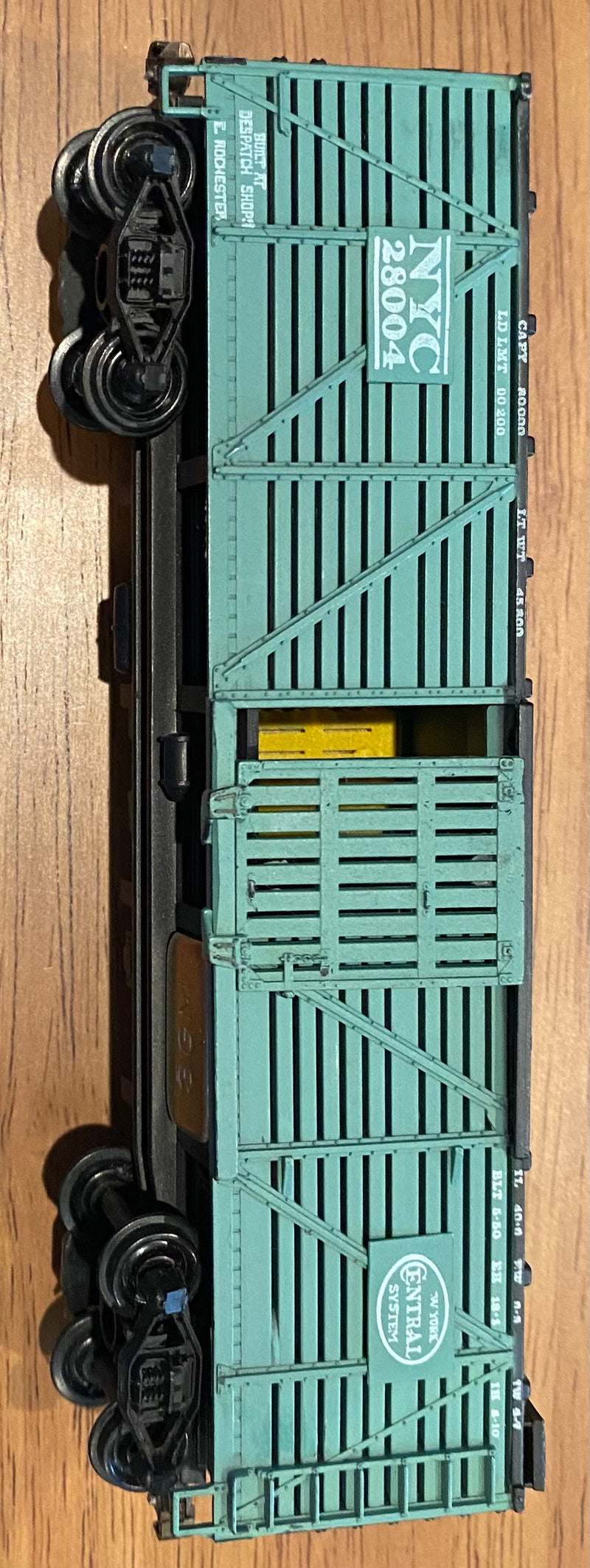 New York Central Box Car H.O. Scale Road 