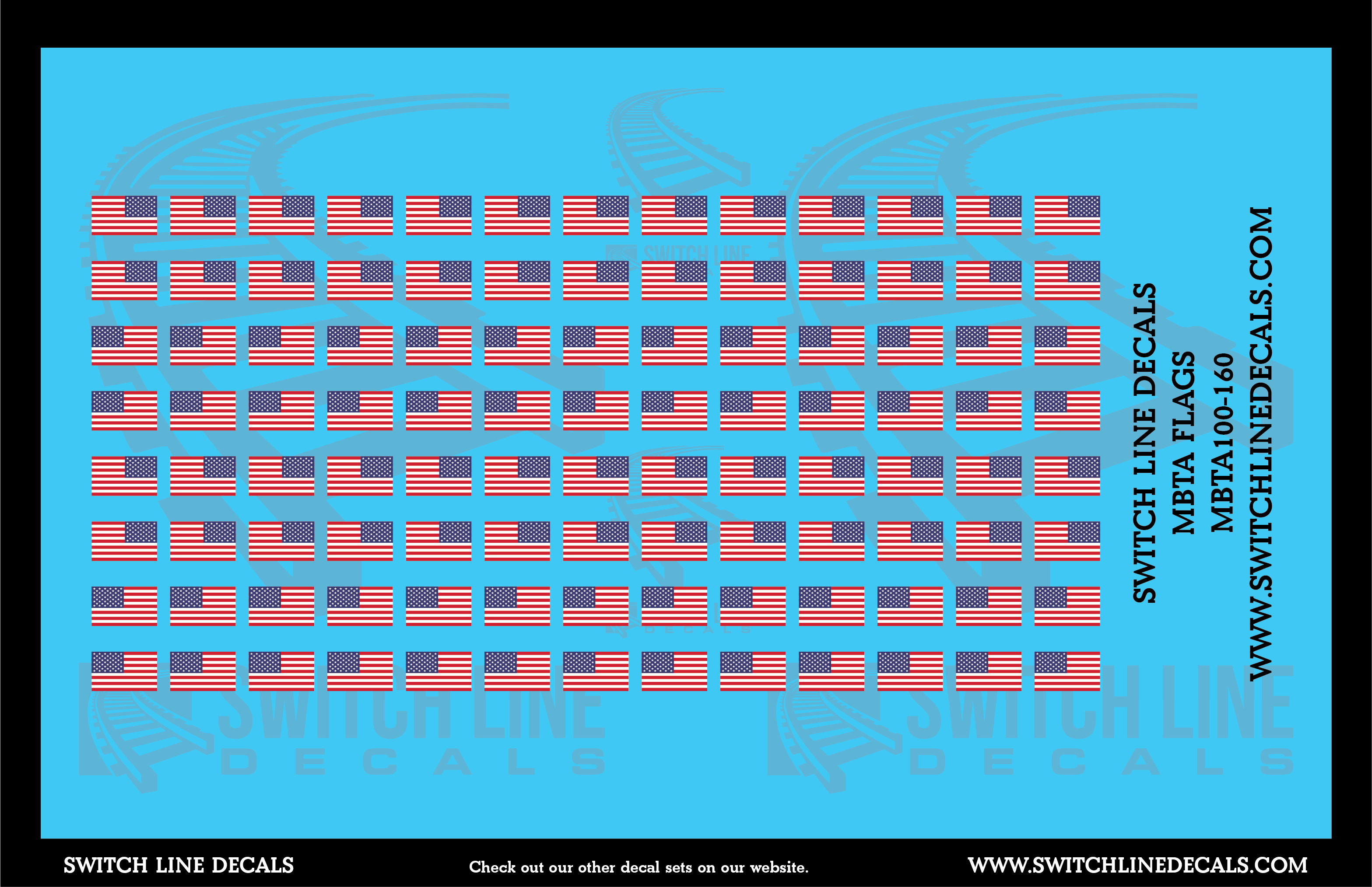 N Scale MBTA Flags Decal Set – A&S Trains