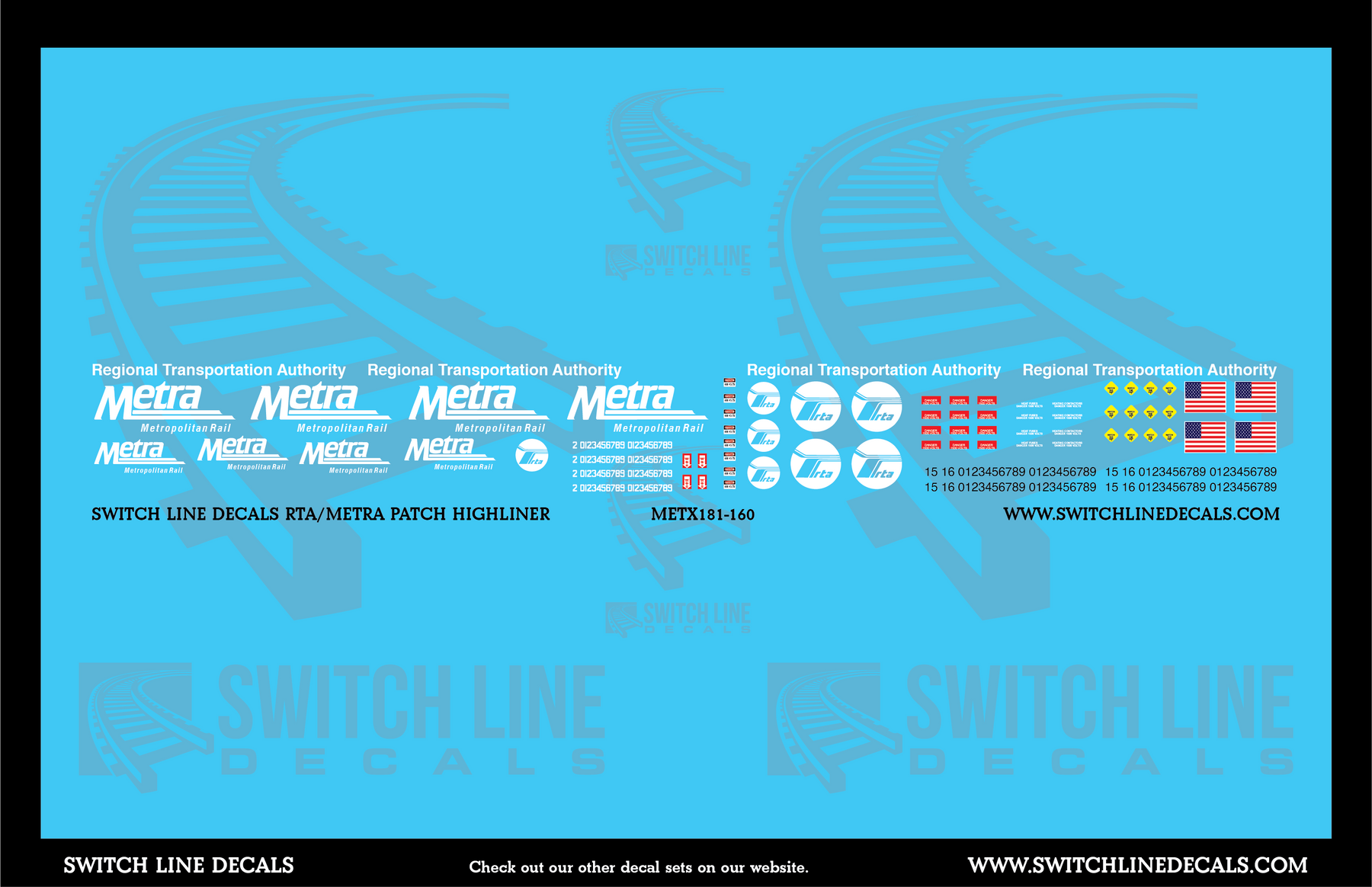 N Scale RTA/Metra Patch Highliner Decal Set – A&S Trains