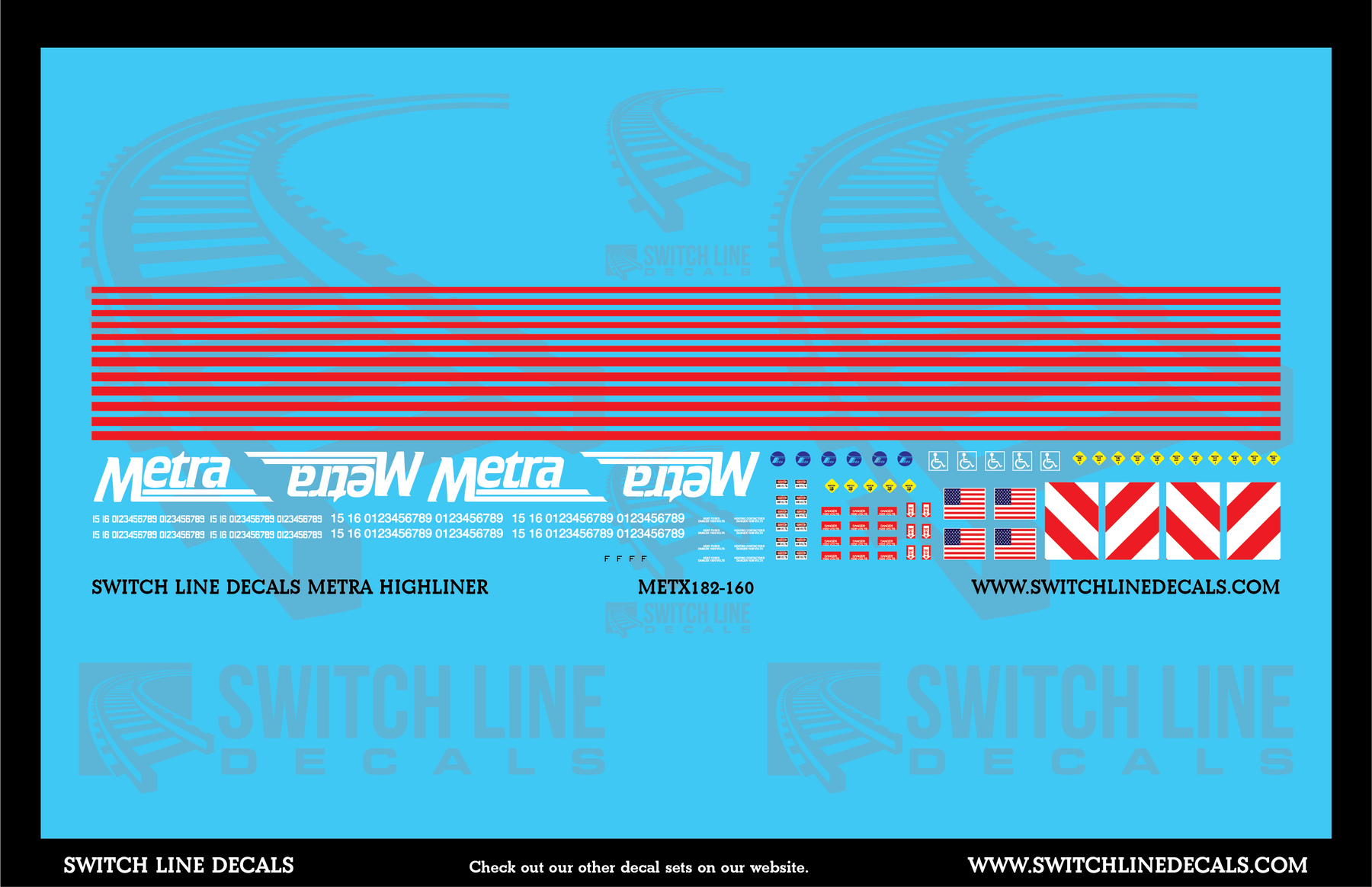 N Scale Metra Highliner Decal Set – A&S Trains