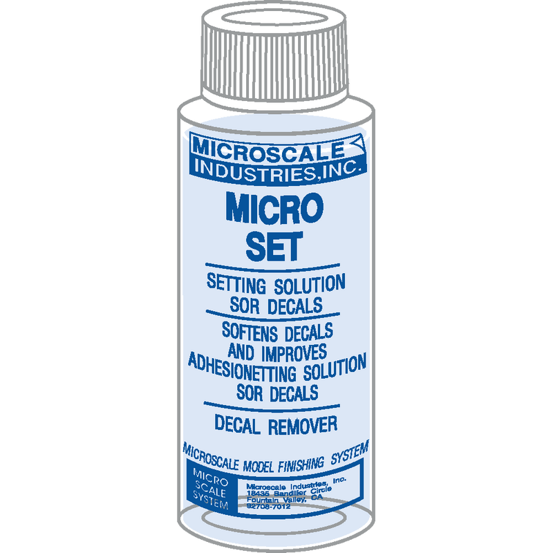 Microscale 4 Microscale Micro Set Decal Setting Solution 1oz – A&S Trains