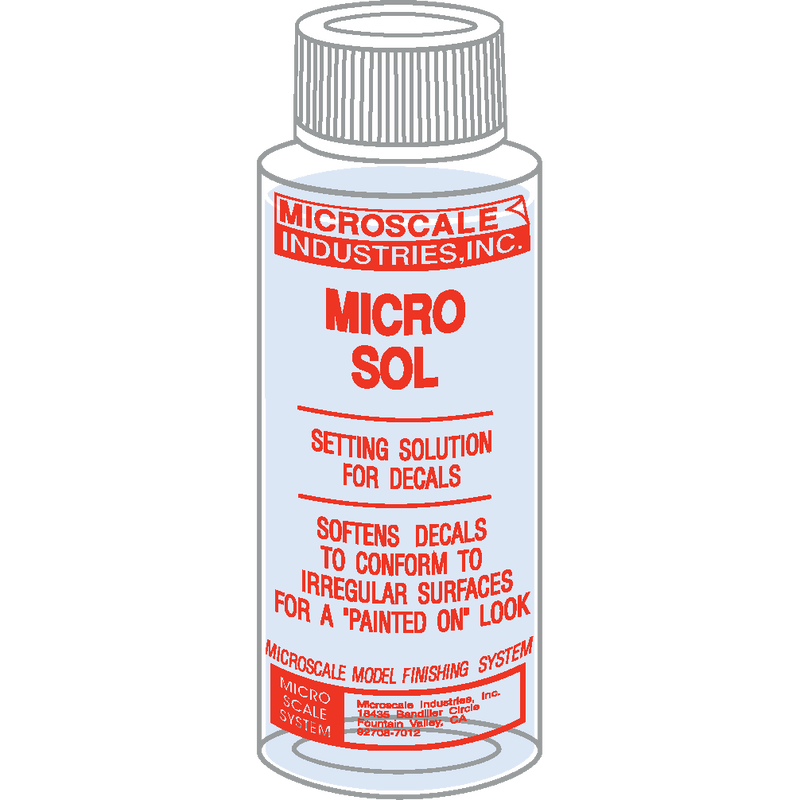 Microscale Micro Sol Decal Setting Solution 1oz – A&S Trains