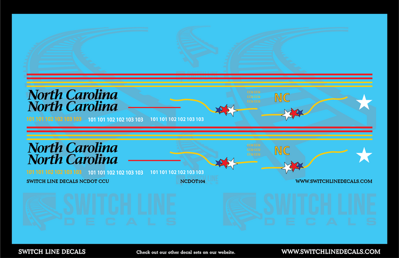N Scale NCDOT CCU Locomotive Decal Set – A&S Trains