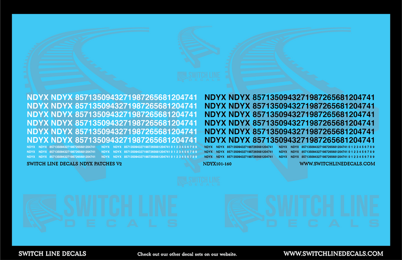 N Scale NDYX Patches V2 Decal Set – A&S Trains