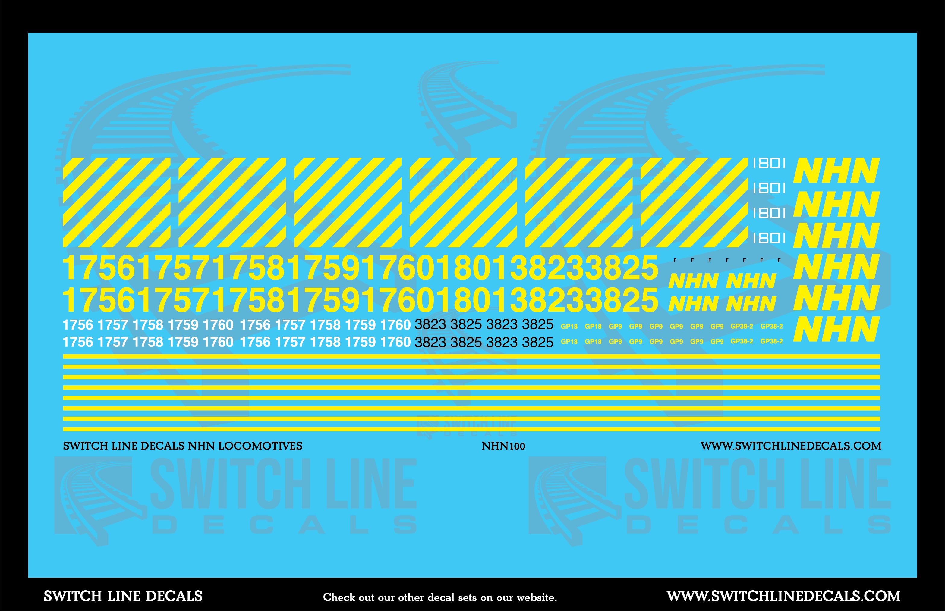 N Scale New Hampshire North Coast NHN Locomotives Decal Set – A&S Trains
