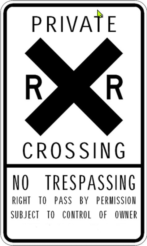 O Scale - Private Railroad Crossing Sign - 2 Pack – A&S Trains