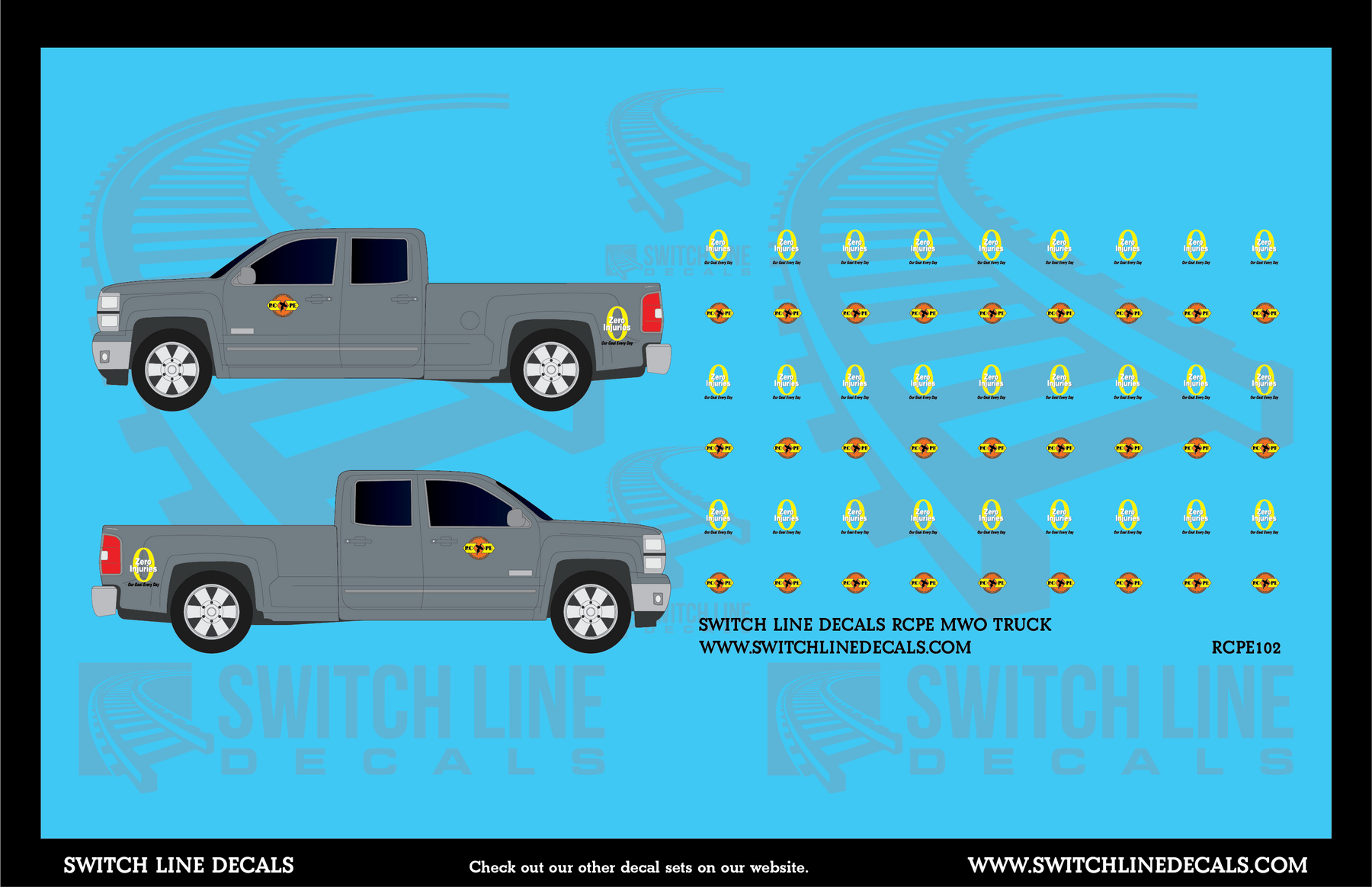 O Scale RCPE MOW Truck Decal Set – A&S Trains