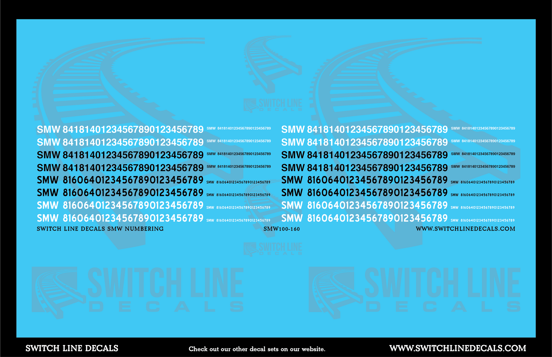 N Scale SMW Numbering Decal Set – A&S Trains