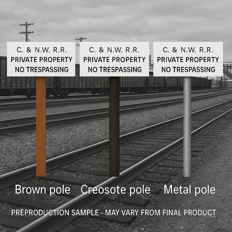 N Scale - C & N W No Trespassing Sign -2 Pack – A&S Trains