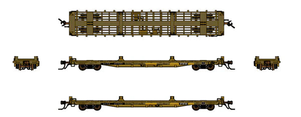 JTC MODEL TRAINS N-Scale  Pullman Standard weathered TTX patch over TrailerTrain 60&