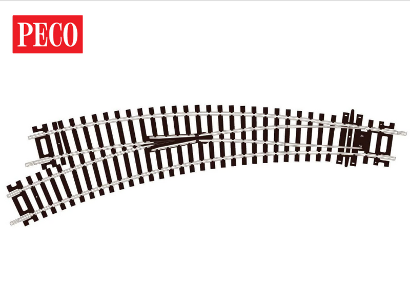 PECO O.O/H.O. Scale ST-245 Left Hand Curved Turnout