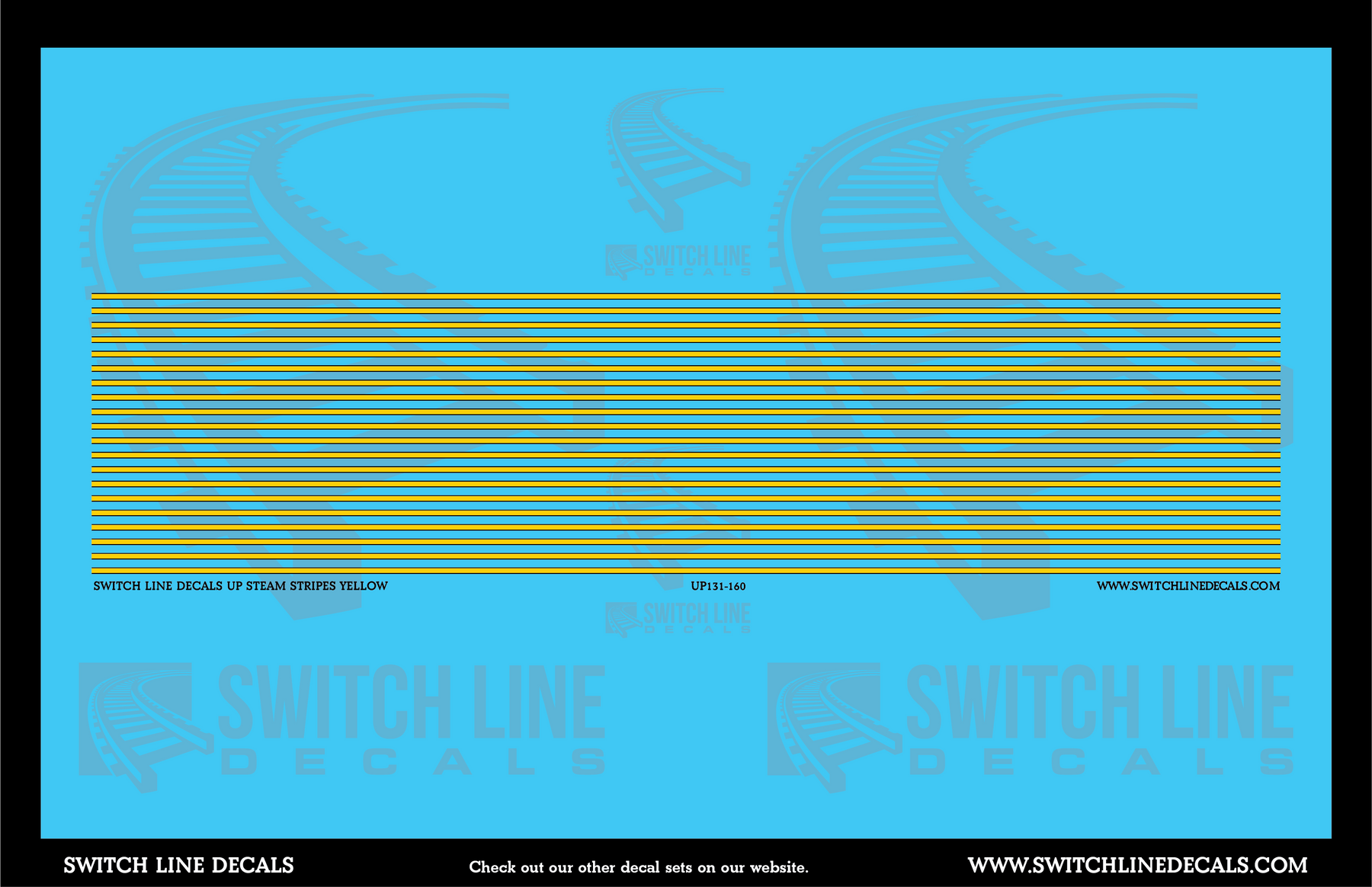 N Scale Union Pacific Steam Stripes Yellow Decal Set – A&S Trains