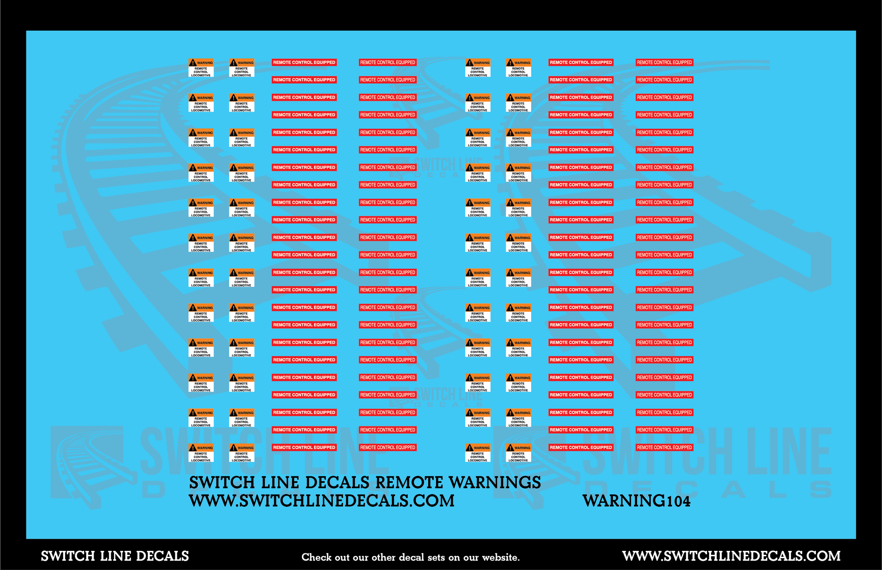 N Scale Remote Control Locomotive Warning Decal Set – A&S Trains