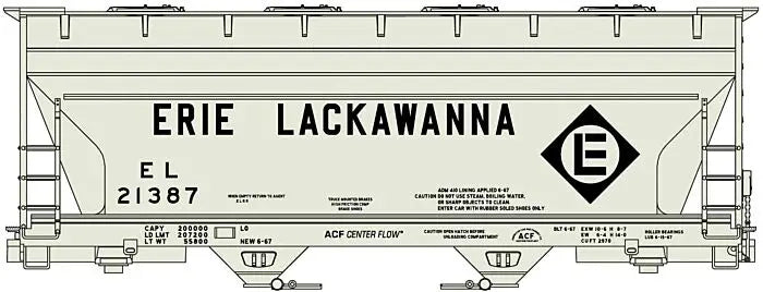 Accurail H.O. Scale ACF 2-Bay Covered Hopper - Kit -- Erie-Lackawanna 