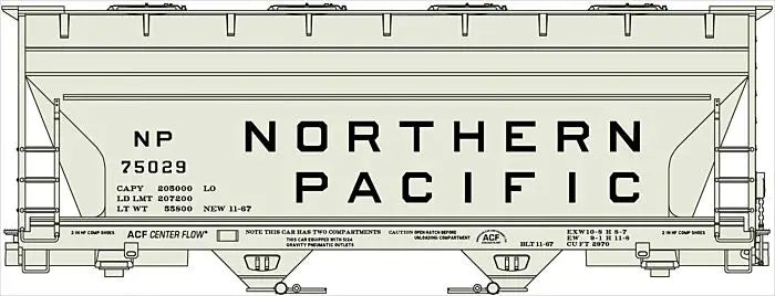 Accurail H.O. Scale 2206 ACF 2-Bay Covered Hopper - Kit -- Northern Pacific 