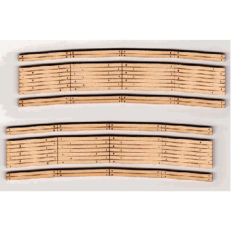 Blair Line LLC N Scale 029 Wood Grade Crossings 2 Sets-Curved 23&
