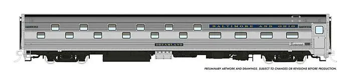 Rapido H.O. ScaleBudd Slumbercoach  Baltimore & Ohio 7702 Restland (stainless, blue)  141011