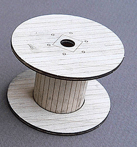 GC Laser O Scale 3119 Cable Reel pkg(2) - Kit (Laser-Cut Wood) -- Empty 1-1/8 x 1-7/8" Diameter