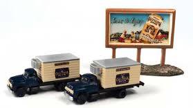 Mini Metals H.O. Scale 60004 1954 Ford Box Truck-Olympia Beer plus-Outdoor Country Billboard
