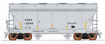 Accurail H.O. Scale 41599 ACF Center Flow 2-Bay Hopper Undercoat - Gray