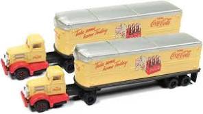 Mini Metals N-Scale 51177 White WC 22 Tractor/Trailer Set-Coca Cola