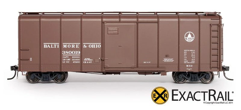 Exact Rail-Platinum Series H.O. Scale EPS-90054-4 Baltimore And Ohio B&O M-53 Wagontop Box Car 381452