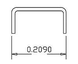 Cal Scale H.O. Scale 190-507 Grab Irons (.012" Wire) -- Scale 18" Straight - pkg(20)