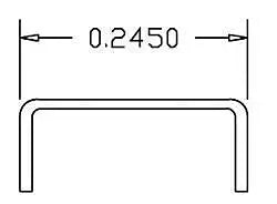 Cal Scale H.O. Scale 190-508 Grab Irons (.012" Wire) -- Scale 21" Straight - pkg(20)