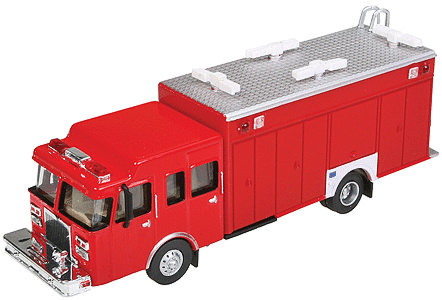 Walthers SceneMasters H.O. Scale Hazardous Materials Fire Truck - Assembled -- Red 949-13802