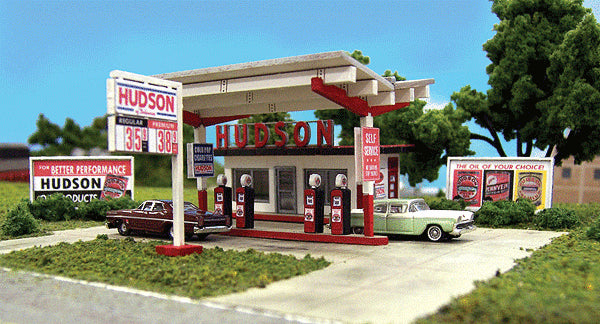 Blair Line N Scale 1002 Hudson Oil Gas Station -- Kit - 2-5/16 x 1-1/2" 5.9 x 3.8cm
