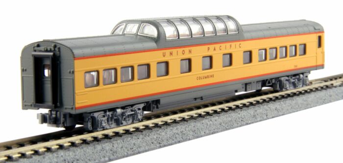Union Pacific Excursion Train 7-Car Set - Ready to Run -- Union Pacific (Armour Yellow, gray red)