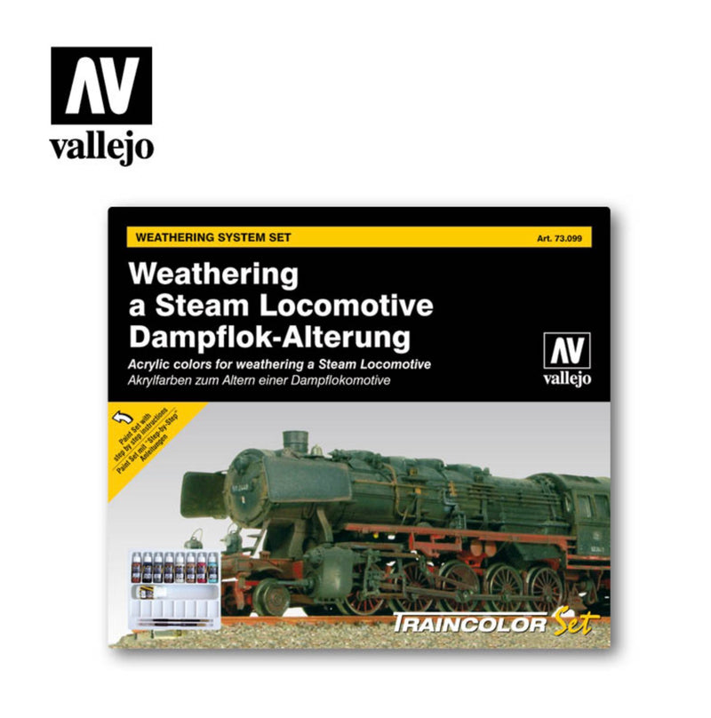 Vallejo 73.099 Weathering a Steam Locomotive Acrylic Set