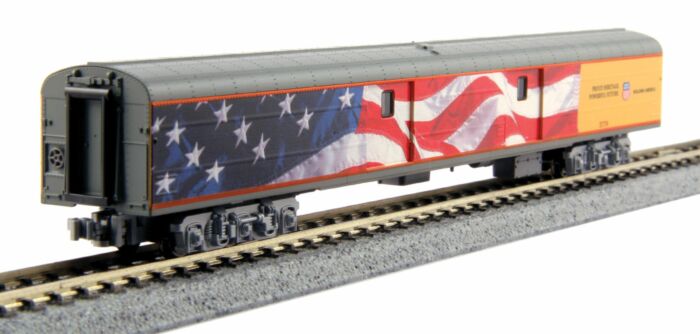 Kato N-Scale Union Pacific Excursion Train 7-Car Set - Ready to Run -- Union Pacific (Armour Yellow, gray red)