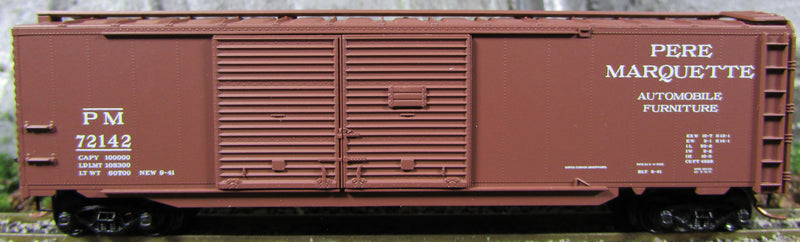 N Scale - Micro-Trains - 78100 - Boxcar, 50 Foot, Steel, Double Door - Pere Marquette - 72142