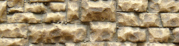 H.O./N Scale - Chooch - Flexible Random Stone Wall w/Self-Adhesive Backing -- Medium Stones - 13 x 3-1/4" 35.6 x 8.3cm - 8252