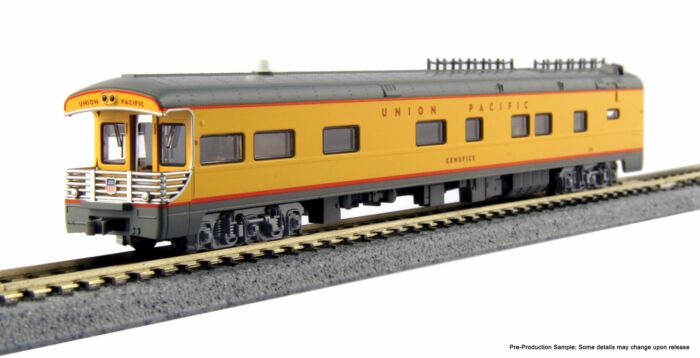 Union Pacific Excursion Train 7-Car Set - Ready to Run -- Union Pacific (Armour Yellow, gray red)