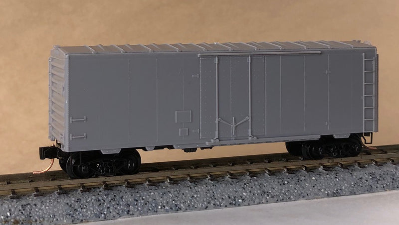 N Scale - Micro-Trains - 74000 - Boxcar, 40 Foot, Steel Plug Door - Undecorated