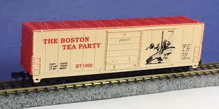 N Scale - Bev-Bel - 10034 - Boxcar, 50 Foot, Evans 5277 - The Boston Tea Party - 1992
