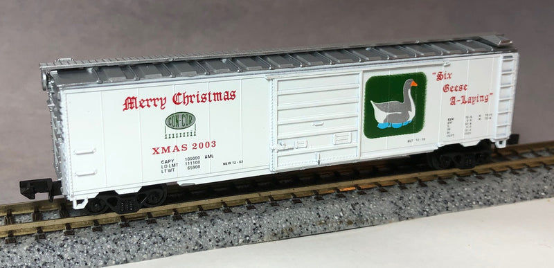 N Scale - Con-Cor - 0001-02003N - Boxcar, 50 Foot, PS-1 - Merry Christmas - 2003