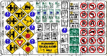 Blair Line N Scale  047 Modern Traffic Signs